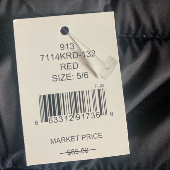 Urban Republic nylon, Packable Puffer Jacket, Size 5/6 Red NWT WARM. - Picture 7 of 10